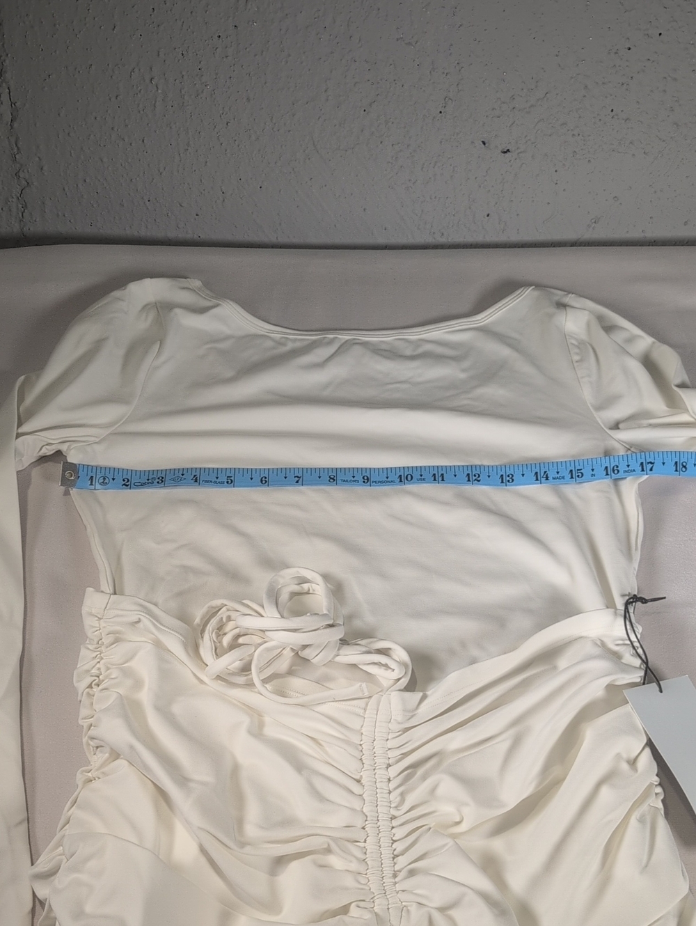 Girlfriend Collective White Andi Midi Ruched Dress Size XS - Picture 6 of 9
